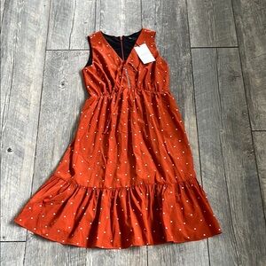 Marc Charming Orange Polka Dot Dress